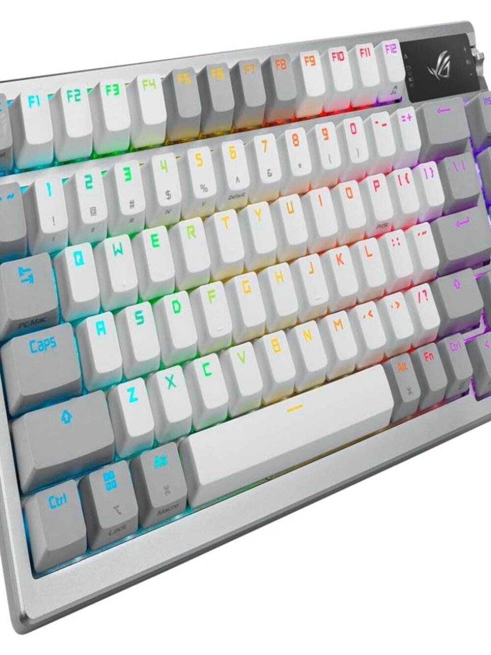 ASUS ROG Azoth Wireless Mechanical Gaming Keyboard -75% TKL, Snow Linear - White - Picture 8 of 8